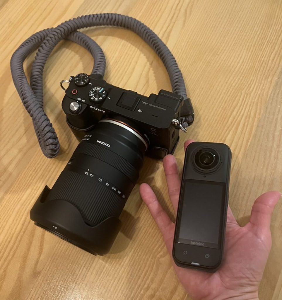 一眼レフカメラとX5の画像