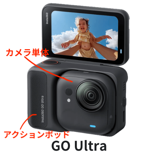 Insta360 GO Ultra カメラ単体説明つき