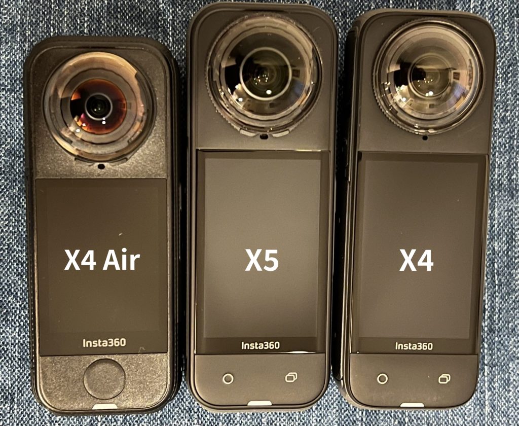 X4AirとX4,X5のディスプレイを並べた画像