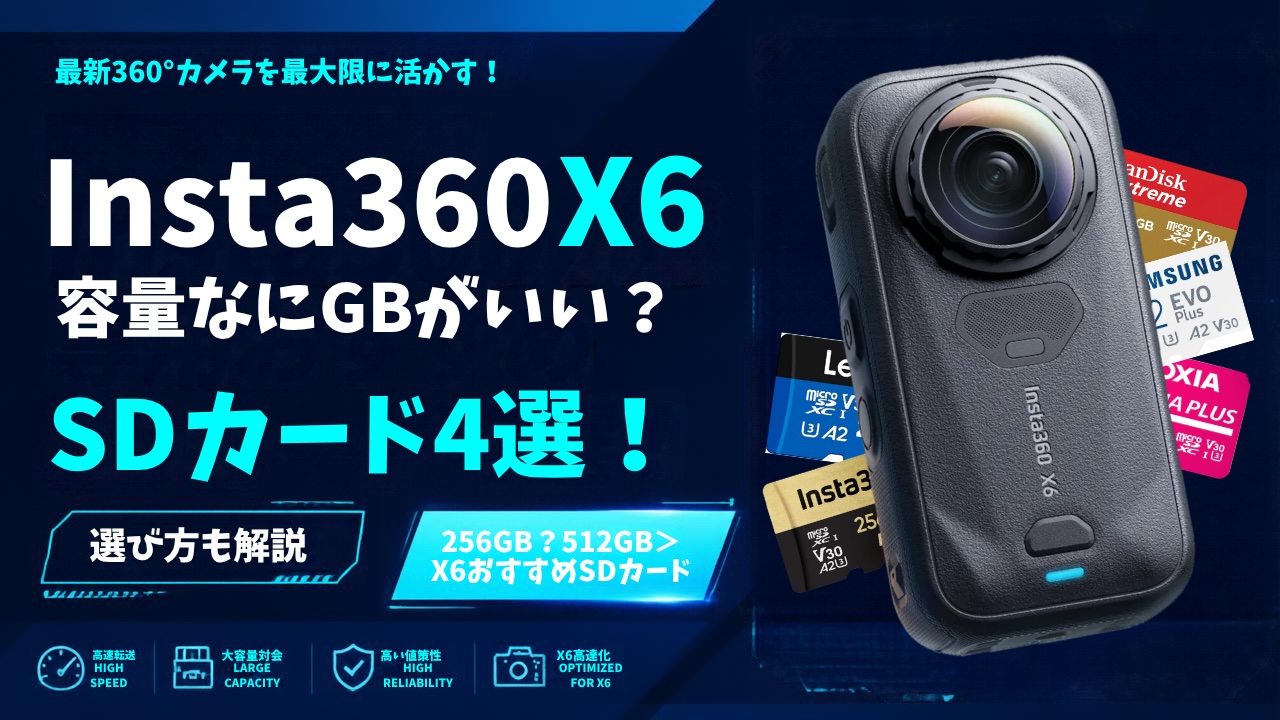 Insta360 X6 SDカード解説記事のアイキャッチ